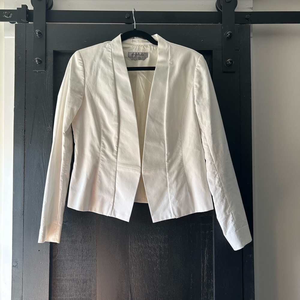 Sportmax Classic White Women's Blazer